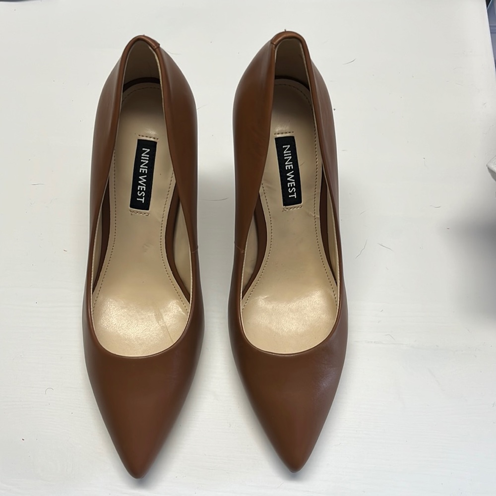 Camel stiletto heels Nine West